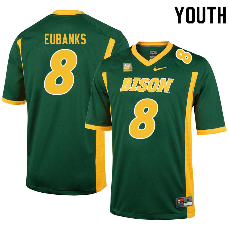 Youth #8 Courtney Eubanks North Dakota State Bison College Football Jerseys Sale-Green - Click Image to Close